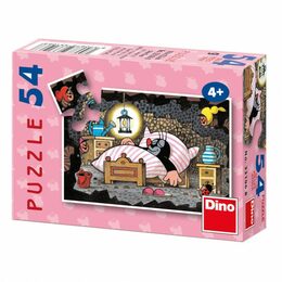 Minipuzzle Dino Krtek 19,8x13,2cm 8 druhů 54 dílků v krabičce 9x7x3cm 40ks v boxu