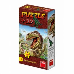 Dino Puzzle Dinosauři 23,5x21,5cm 60 dílků + figurka asst 6 druhů v krabičce 24ks