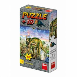 Dino Puzzle Dinosauři 23,5x21,5cm 60 dílků + figurka asst 6 druhů v krabičce 24ks