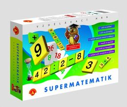 Supermatematik společenská hra naučná v krabici 29x19cm