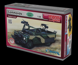 Stavebnice Monti 29 Commando Land Rover 1:35 v krabici 22x15x6cm