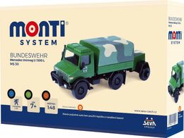 Stavebnice Monti 30 Bundeswehr Mercedes Unimog 1:48 v krabici 22x15x6cm