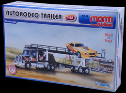 Stavebnice Monti 39 Autorodeo trailer Western star 1:48 v krabici 32x20x7,5cm