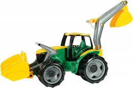 Lena Traktor se lžící a bagrem plast zeleno-žlutý 65 cm