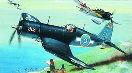 Směr Model F4U-1 Corsair 1:72 14,1x17,3cm v krabici 25x14,5x4,5cm