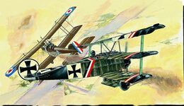 Směr Model Fokker DR.1 1:72 8,01x9,98cm v krabici 25x14,5x4,5cm