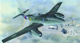 Model Messerschmitt Me 262 A - la/Avia S 92 HI TECH 1:72 14,7x17,4cm v krabici 2