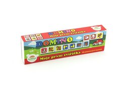 Domino Moje první zvířátka 28ks společenská hra v krabičce 21x6x3cm