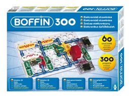 Stavebnice Boffin 300 elektronická 300 projektů na baterie 60ks v krabici 48x34x