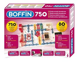 Stavebnice Boffin 750 elektronická 750 projektů na baterie 80ks v krabici 52x40x