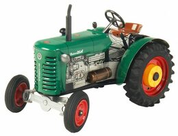 Traktor Zetor 25A zelený na klíček kov 15cm 1:25 v krabičce Kovap