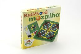 Mozaika kuličková s pinzetou malá 250 ks plast 12x12cm v krabičce