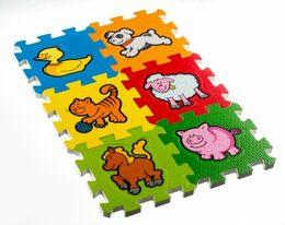 Teddies Pěnové puzzle Moje první zvířátka 15x15x1,2cm 6ks MPZ