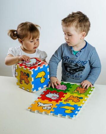 Teddies Pěnové puzzle Moje první zvířátka 15x15x1,2cm 6ks MPZ