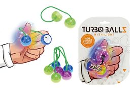 Fidget Turbo ballz plast na baterie se světlem asst 4 barvy na kartě 12x17cm