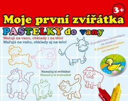 Teddies Pastelky do vany Moje první zvířátka 10 ks s houbičkou v krabičce 21x22x3cm MPZ