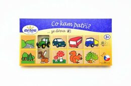 Detoa dřevěné puzzle co kam patří