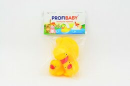 Profibaby Baby kačenka malá pískací set 3ks do vany pro miminko 6cm