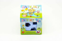 Baby set vkládací kostka Mimi+kousací kroužky v krabičce 13x13cm 6m+