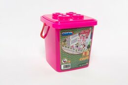 Stavebnice Cheva 18 Cukrárna plast 215ks v kbelíku 17x22x17cm