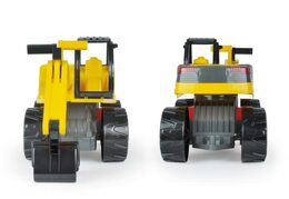 Bagr žlutočerný Giga Trucks plast 80cm v krabici 70x35x29cm