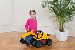 Bagr žlutočerný Giga Trucks plast 80cm v krabici 70x35x29cm