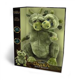 Teddies Drak Čmoudík plyš 18cm se zvukem zpívající 6ks v boxu Když draka bolí hlava