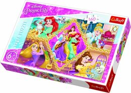 Puzzle Trefl Princezny Disney koláž 41 x 27,5 cm v krabici 29 x 19 x 4 cm 160 dílků