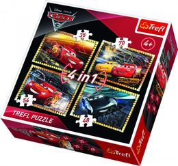 Puzzle Trefl 4v1 CARS 3 35,48,54,70 dílků