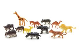 Teddies Zvířátka safari plast 6 cm 12 ks