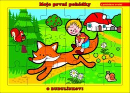 Teddies Puzzle deskové O Budulínkovi 26x17cm 24 dílků Moje první pohádky