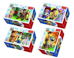 Minipuzzle Toy Story 4 54 dílků asst 4 druhy v krabičce 6x9x4cm 40ks v boxu