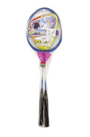 Teddies Badminton kov 2 pálky a 1 míček asst 3 barvy v síťce