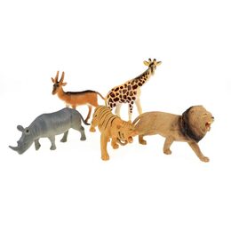 Teddies Zvířata safari plast 11-15 cm 5 ks v sáčku