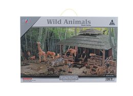 Teddies Zvířátka sada velká ZOO s doplňky plast v krabici 60x41x13,5cm