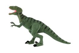 Teddies Dinosaurus chodící IC velociraptor plast 50cm na baterie se zvukem se světlem v krabici 53x32,5x12cm