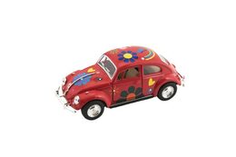 Auto Kinsmart VW Classical Beetle kov 13cm na zpětné natažení asst 4 barvy 12ks v boxu