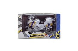 Teddies Motorka Záchranáři 112 policie plast 12cm v krabičce český design