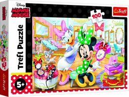 Puzzle Trefl Minnie Disney v salónu krásy 41 x 27,5 cm v krabici 29 x 19 x 4 cm 100 dílků