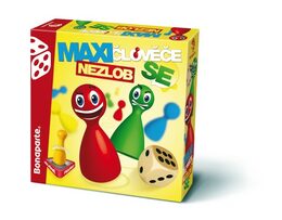Maxi Člověče, nezlob se/Velké putování společenská hra dřevěné figurky v krabici 30x30x8cm