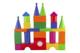 Teddies Stavebnice kostky velké 30ks plast v sáčku 47x66x8cm