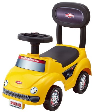 Teddies Odrážedlo auto plast žluté výška sedadla 20cm v krabici 48x23,5x22,5cm 12-35m