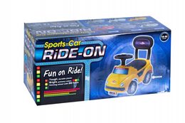 Teddies Odrážedlo auto plast žluté výška sedadla 20cm v krabici 48x23,5x22,5cm 12-35m