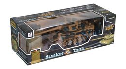 Tank RC TIGER I plast 33cm+bunkr na baterie+dobíjecí pack se zvukem a světlem v krabici 51x17x19cm