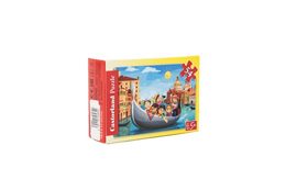 Minipuzzle Dopravní prostředky  54 dílků 16,5x11cm mix druhů v krabičce 9x6,5x3cm 32 ks v boxu