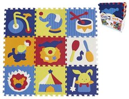 Pěnové puzzle cirkus 9ks 32x32x1cm