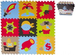 Pěnové puzzle pirát 9ks 32x32x1cm
