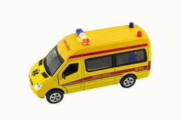 Teddies Auto ambulance kov/plast 15cm na baterie se světlem se zvukem na zpětné natažení 6ks v boxu