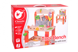 Teddies stůl ponk s nářadím dřevo 38 ks 40x56x28cm v krabici 42x30x13cm