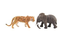 Teddies Zvířátko safari ZOO plast 11-17cm 6ks v boxu